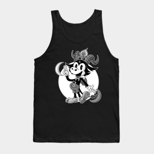 Retro Funny The Baphomet cartoon Cute Lucifer sabbatic goat Tank Top